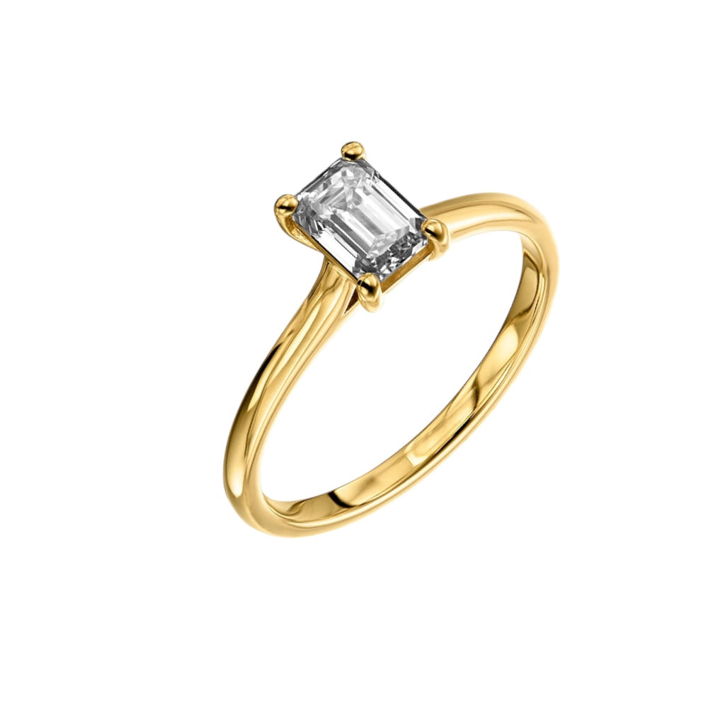 Bright World Ring - Emerald cut - 0.70CT