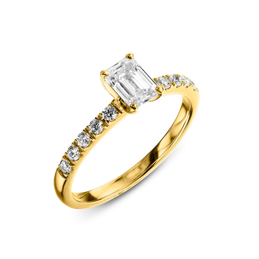 Bright World Ring - Emerald cut - 0.70CT