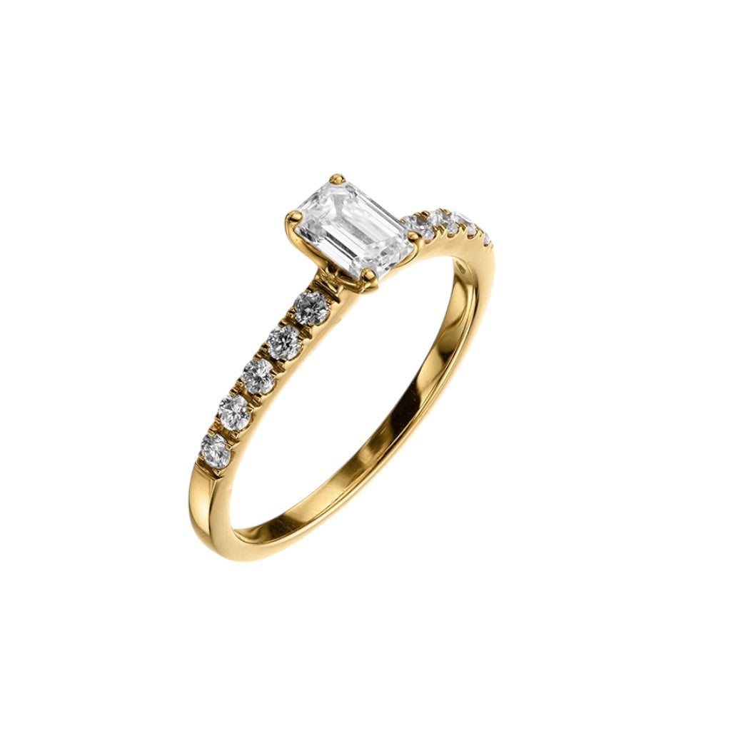 Bright World Ring - Emerald cut - 0.50CT