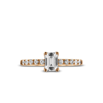 Bright World Ring - Emerald cut - 0.70CT