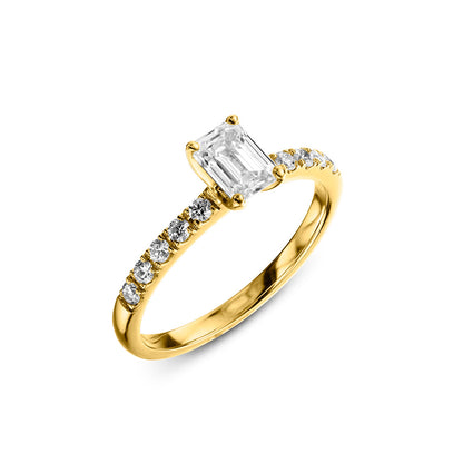 Bright World Ring - Emerald cut - 0.70CT