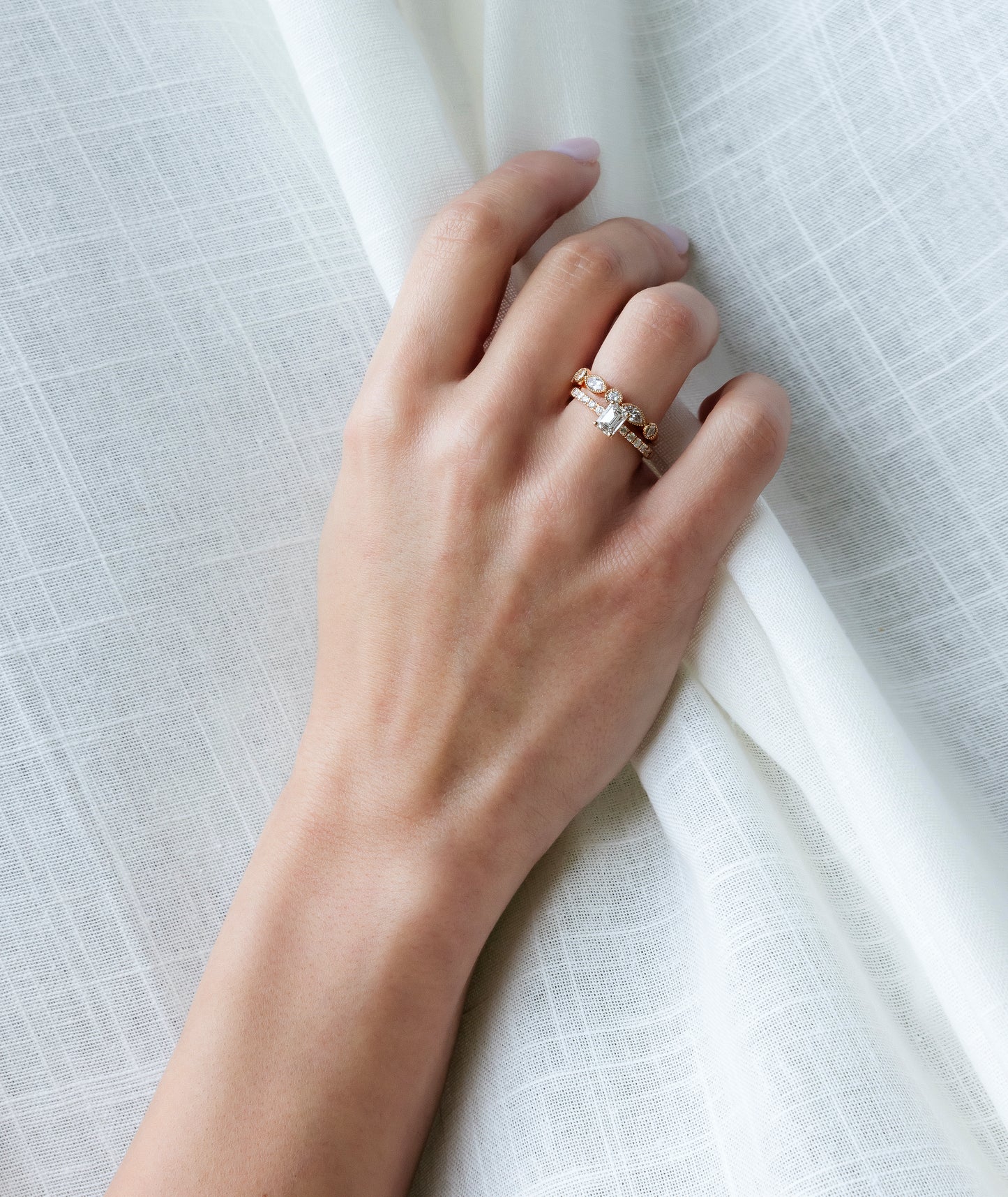 Bright World Ring - Emerald cut - 0.50CT